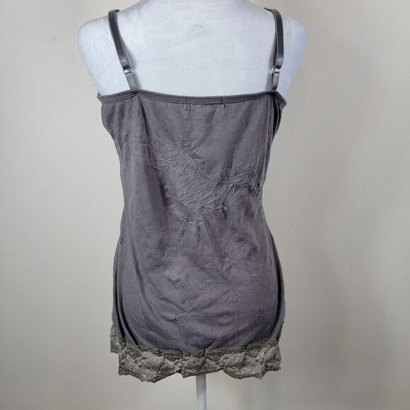 Dressbarn Tank Tops M Brown Grey Black Lace Stretchy Versatile Fairycore Y2K - Picture 5 of 16